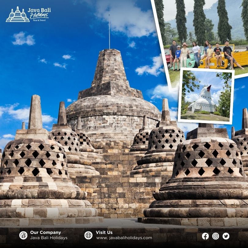 1-Day Yogyakarta Tour Package: Borobudur Temple, Chicken Church & VW Tour